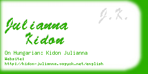 julianna kidon business card